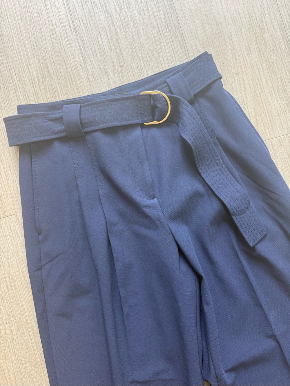 Ann Taylor Navy High-Waist Trousers